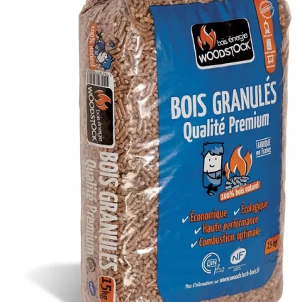Granulés de bois 15kg qualité premium
