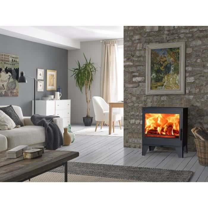 PANADERO Perle 7,1 Kw Poêle à bois en acier - Flamme verte 5 étoiles - Rendement : 81,1 % - Buches 50 cm - Ecodesign 2022 – Image 2
